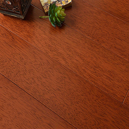 Modern Plank Flooring Solid Wood Water Resistant Staple Hardwood Flooring Rosewood Clearhalo 'Flooring 'Hardwood Flooring' 'hardwood_flooring' 'Home Improvement' 'home_improvement' 'home_improvement_hardwood_flooring' Walls and Ceiling' 7403895