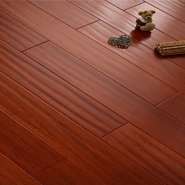 Traditional Hardwood Flooring Solid Wood Wire Brushed Water Resistant Wood Tile Dark Brown Clearhalo 'Flooring 'Hardwood Flooring' 'hardwood_flooring' 'Home Improvement' 'home_improvement' 'home_improvement_hardwood_flooring' Walls and Ceiling' 7403966