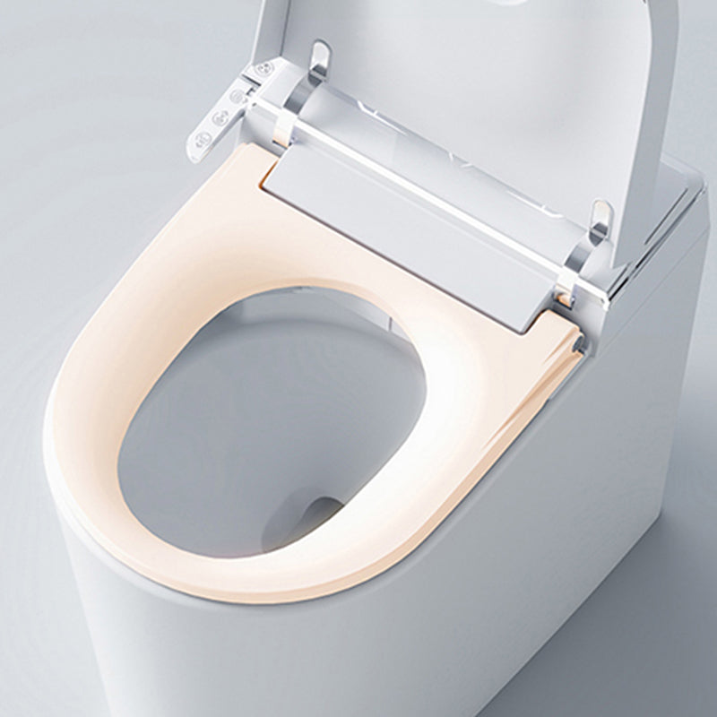 Contemporary White Flush Toilet Heated Seat Included Urine Toilet for Washroom Clearhalo 'Bathroom Remodel & Bathroom Fixtures' 'Home Improvement' 'home_improvement' 'home_improvement_toilets' 'Toilets & Bidets' 'Toilets' 7404348