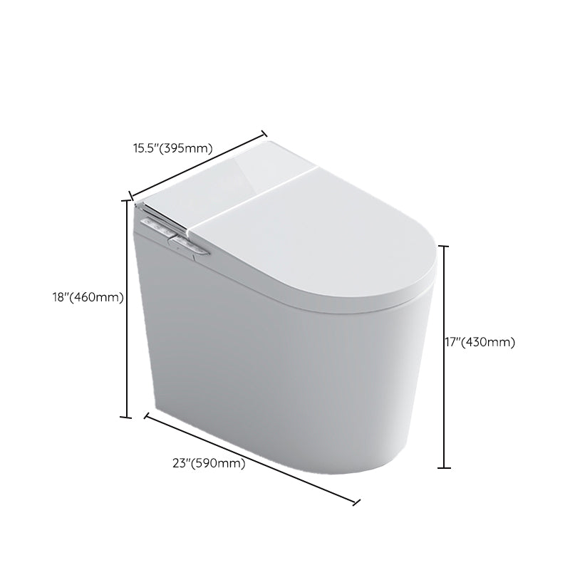 Contemporary White Flush Toilet Heated Seat Included Urine Toilet for Washroom Clearhalo 'Bathroom Remodel & Bathroom Fixtures' 'Home Improvement' 'home_improvement' 'home_improvement_toilets' 'Toilets & Bidets' 'Toilets' 7404351