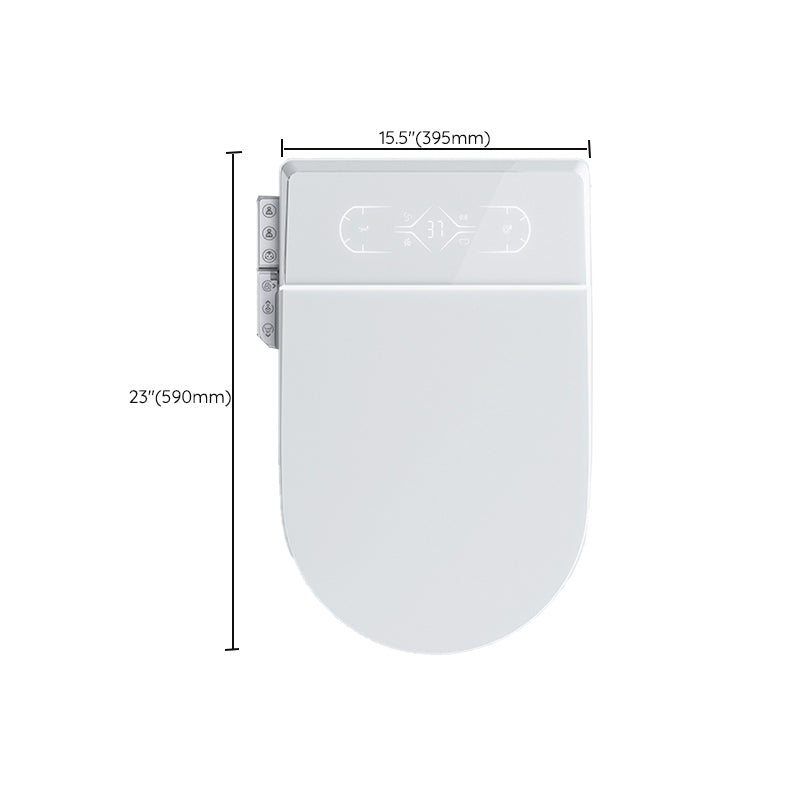 Contemporary White Flush Toilet Heated Seat Included Urine Toilet for Washroom Clearhalo 'Bathroom Remodel & Bathroom Fixtures' 'Home Improvement' 'home_improvement' 'home_improvement_toilets' 'Toilets & Bidets' 'Toilets' 7404352