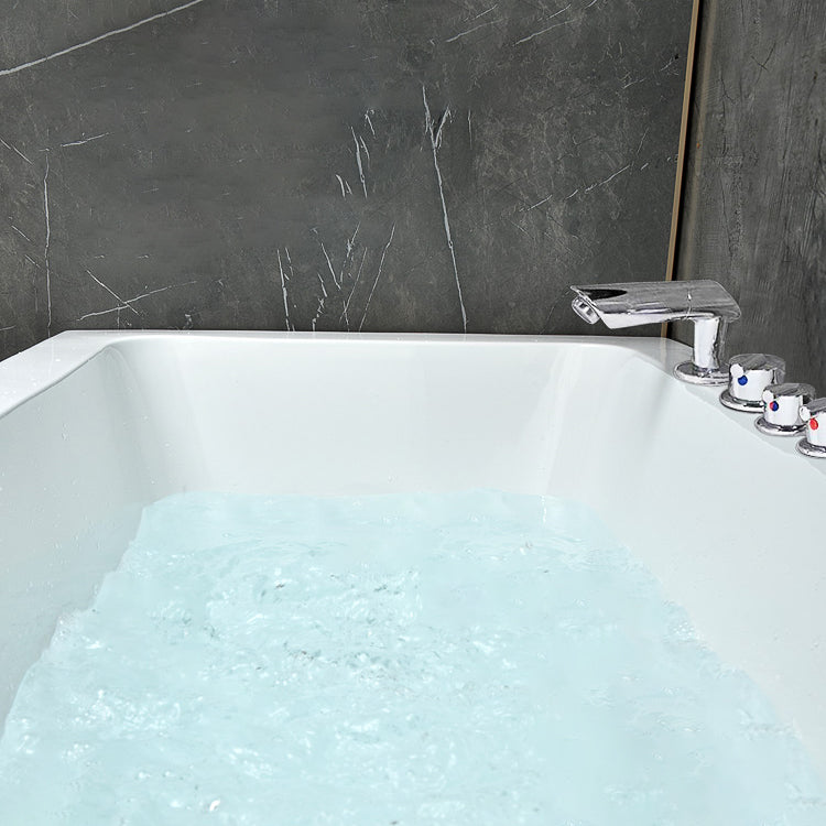 Modern Rectangular Bath Stand Acrylic Alone Soaking White Bathtub Clearhalo 'Bathroom Remodel & Bathroom Fixtures' 'Bathtubs' 'Home Improvement' 'home_improvement' 'home_improvement_bathtubs' 'Showers & Bathtubs' 7404741