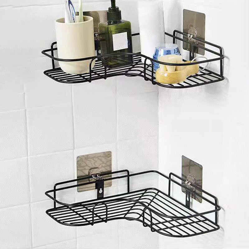 Modern Bath Hardware Set Adhesive Mount Bathroom Hardware Set with Bath Shelf Clearhalo 'Bathroom Hardware Sets' 'Bathroom Hardware' 'Bathroom Remodel & Bathroom Fixtures' 'bathroom_hardware_sets' 'Home Improvement' 'home_improvement' 'home_improvement_bathroom_hardware_sets' 7404864
