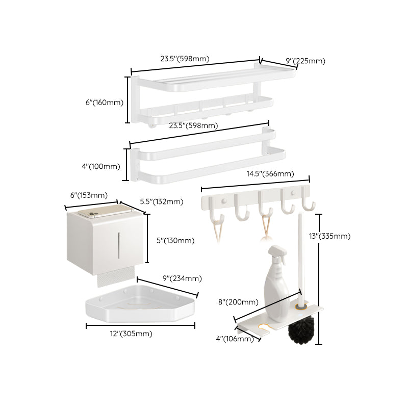 Metal Drill and Screw Mount Bathroom Accessories Hardware Set Clearhalo 'Bathroom Hardware Sets' 'Bathroom Hardware' 'Bathroom Remodel & Bathroom Fixtures' 'bathroom_hardware_sets' 'Home Improvement' 'home_improvement' 'home_improvement_bathroom_hardware_sets' 7404878