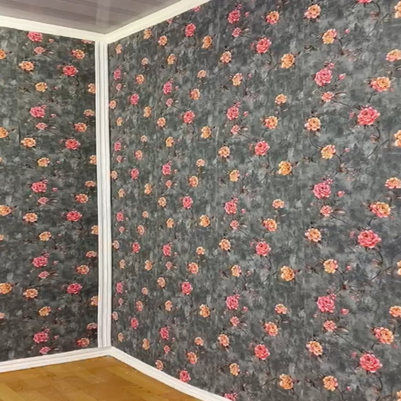 Waterproof Wall Panel 3D Embossed Peel and Press Backsplash Panels for Living Room Dark Gray Clearhalo 'Flooring 'Home Improvement' 'home_improvement' 'home_improvement_wall_paneling' 'Wall Paneling' 'wall_paneling' 'Walls & Ceilings' Walls and Ceiling' 7405607