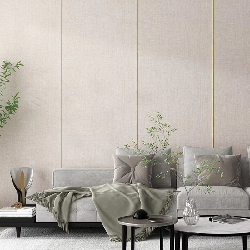 Contemporary Style Wall Panel Linen Living Room Peel and Stick Wall Paneling Light Coffee Clearhalo 'Flooring 'Home Improvement' 'home_improvement' 'home_improvement_wall_paneling' 'Wall Paneling' 'wall_paneling' 'Walls & Ceilings' Walls and Ceiling' 7405637