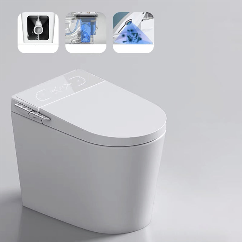 Elongated Vitreous China Bidets Bidet Seat White All-In-One Smart Toilet Clearhalo 'Bathroom Remodel & Bathroom Fixtures' 'Bidets' 'Home Improvement' 'home_improvement' 'home_improvement_bidets' 'Toilets & Bidets' 7406290