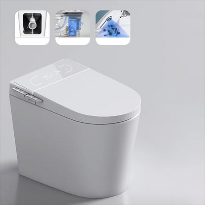 Elongated Vitreous China Bidets Bidet Seat White All-In-One Smart Toilet Clearhalo 'Bathroom Remodel & Bathroom Fixtures' 'Bidets' 'Home Improvement' 'home_improvement' 'home_improvement_bidets' 'Toilets & Bidets' 7406290