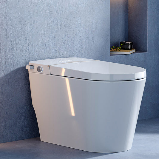 White Finish Antimicrobial One Pieces Smart Toilet Elongated Bidet Seat Clearhalo 'Bathroom Remodel & Bathroom Fixtures' 'Bidets' 'Home Improvement' 'home_improvement' 'home_improvement_bidets' 'Toilets & Bidets' 7406316