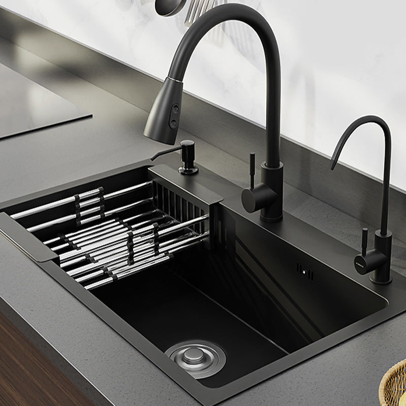 Kitchen Sink Soundproof Kitchen Double Sink with Basket Strainer Clearhalo 'Home Improvement' 'home_improvement' 'home_improvement_kitchen_sinks' 'Kitchen Remodel & Kitchen Fixtures' 'Kitchen Sinks & Faucet Components' 'Kitchen Sinks' 'kitchen_sinks' 7406325