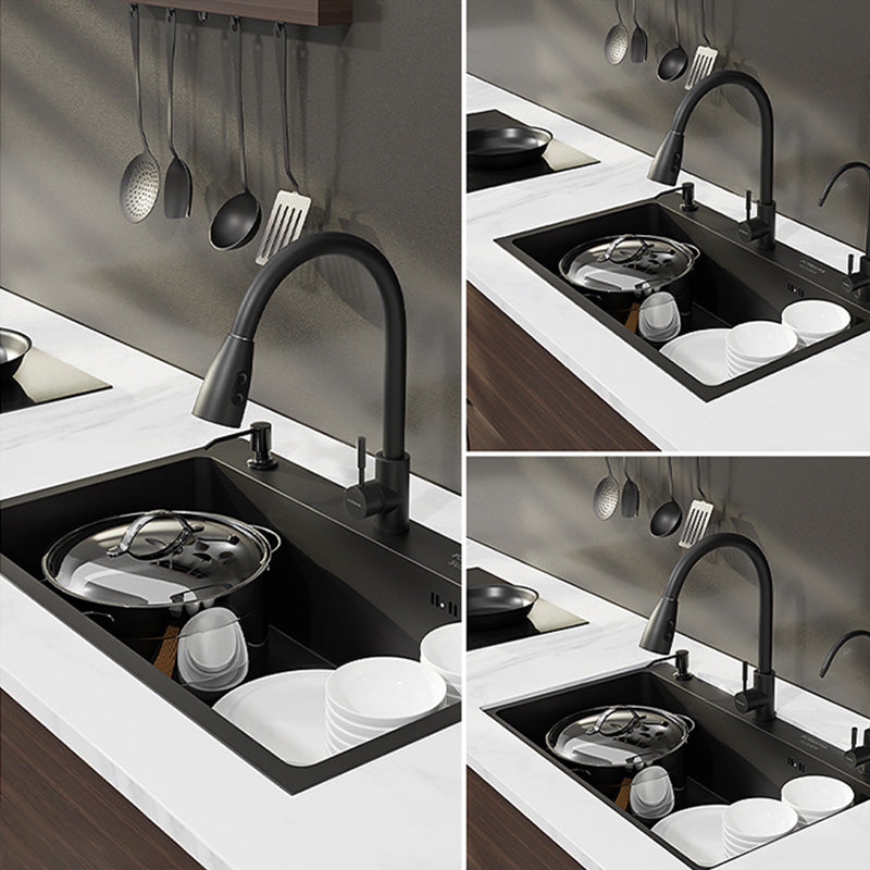 Kitchen Sink Soundproof Kitchen Double Sink with Basket Strainer Clearhalo 'Home Improvement' 'home_improvement' 'home_improvement_kitchen_sinks' 'Kitchen Remodel & Kitchen Fixtures' 'Kitchen Sinks & Faucet Components' 'Kitchen Sinks' 'kitchen_sinks' 7406330