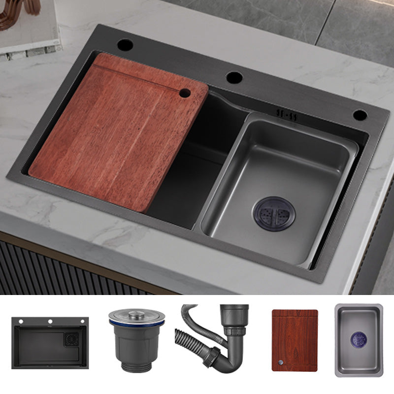 Modern Bar Prep Sink Stainless Steel with Faucet and Soap Dispenser Workstation Sink Sink Only None Clearhalo 'Home Improvement' 'home_improvement' 'home_improvement_kitchen_sinks' 'Kitchen Remodel & Kitchen Fixtures' 'Kitchen Sinks & Faucet Components' 'Kitchen Sinks' 'kitchen_sinks' 7406346