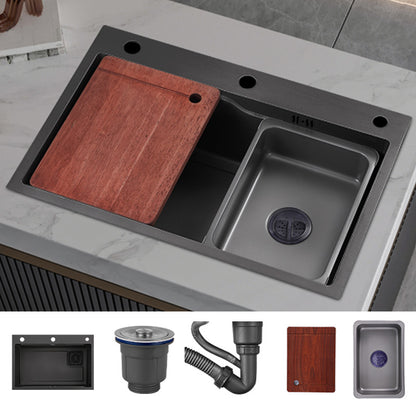 Modern Bar Prep Sink Stainless Steel with Faucet and Soap Dispenser Workstation Sink Sink Only None Clearhalo 'Home Improvement' 'home_improvement' 'home_improvement_kitchen_sinks' 'Kitchen Remodel & Kitchen Fixtures' 'Kitchen Sinks & Faucet Components' 'Kitchen Sinks' 'kitchen_sinks' 7406346