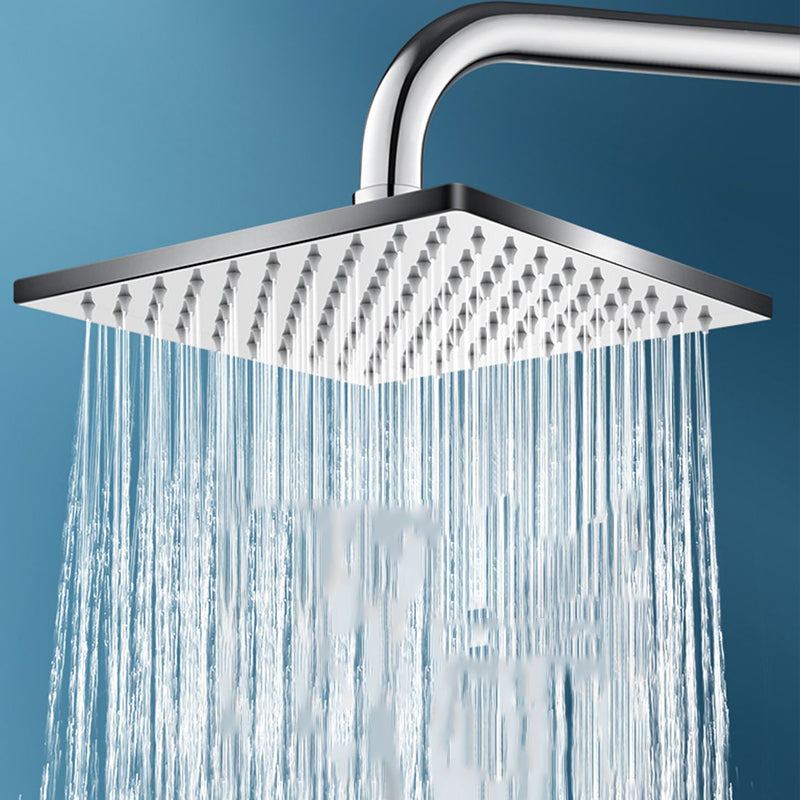 Contemporary Square Shower Head Combo with Handheld Shower Head Clearhalo 'Bathroom Remodel & Bathroom Fixtures' 'Home Improvement' 'home_improvement' 'home_improvement_shower_heads' 'Shower Heads' 'shower_heads' 'Showers & Bathtubs Plumbing' 'Showers & Bathtubs' 7406410