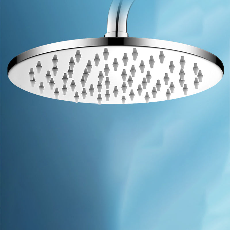 Contemporary Square Shower Head Combo with Handheld Shower Head Round Silver Clearhalo 'Bathroom Remodel & Bathroom Fixtures' 'Home Improvement' 'home_improvement' 'home_improvement_shower_heads' 'Shower Heads' 'shower_heads' 'Showers & Bathtubs Plumbing' 'Showers & Bathtubs' 7406412
