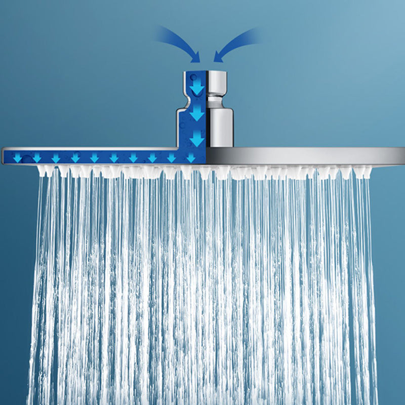 Contemporary Square Shower Head Combo with Handheld Shower Head Clearhalo 'Bathroom Remodel & Bathroom Fixtures' 'Home Improvement' 'home_improvement' 'home_improvement_shower_heads' 'Shower Heads' 'shower_heads' 'Showers & Bathtubs Plumbing' 'Showers & Bathtubs' 7406413
