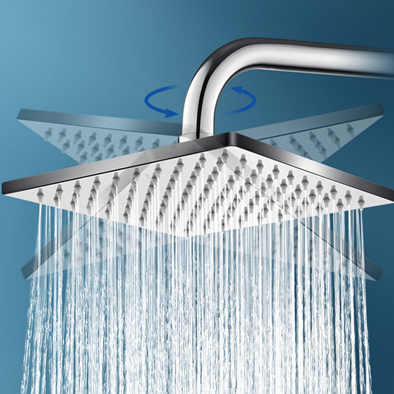 Contemporary Square Shower Head Combo with Handheld Shower Head Clearhalo 'Bathroom Remodel & Bathroom Fixtures' 'Home Improvement' 'home_improvement' 'home_improvement_shower_heads' 'Shower Heads' 'shower_heads' 'Showers & Bathtubs Plumbing' 'Showers & Bathtubs' 7406415