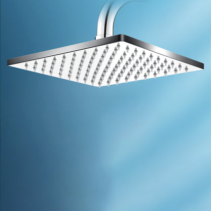Contemporary Square Shower Head Combo with Handheld Shower Head Square Silver Clearhalo 'Bathroom Remodel & Bathroom Fixtures' 'Home Improvement' 'home_improvement' 'home_improvement_shower_heads' 'Shower Heads' 'shower_heads' 'Showers & Bathtubs Plumbing' 'Showers & Bathtubs' 7406416