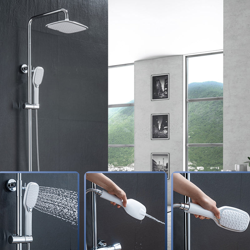 Contemporary Shower Head Standard Spray Pattern Included Hose Clearhalo 'Bathroom Remodel & Bathroom Fixtures' 'Home Improvement' 'home_improvement' 'home_improvement_shower_heads' 'Shower Heads' 'shower_heads' 'Showers & Bathtubs Plumbing' 'Showers & Bathtubs' 7406428