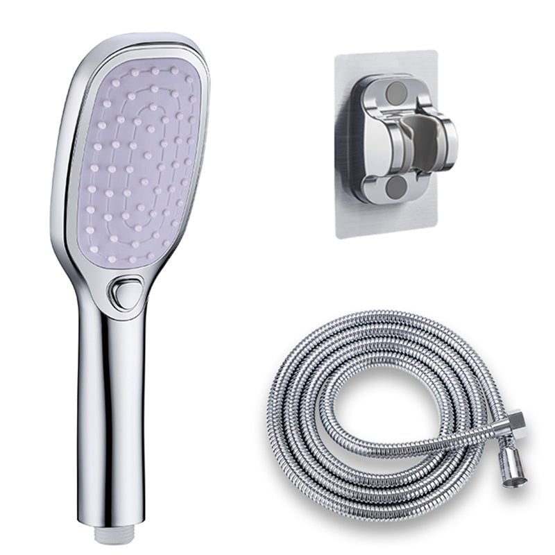 Contemporary Shower Head Standard Spray Pattern Included Hose Silver Gray Shower & Explosion-Proof Hose & Punch-Free Wall Seat Clearhalo 'Bathroom Remodel & Bathroom Fixtures' 'Home Improvement' 'home_improvement' 'home_improvement_shower_heads' 'Shower Heads' 'shower_heads' 'Showers & Bathtubs Plumbing' 'Showers & Bathtubs' 7406431