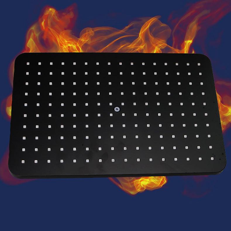 Modern Rectangle Shower Head Combo Standard Spray Pattern with Handheld Shower Head Clearhalo 'Bathroom Remodel & Bathroom Fixtures' 'Home Improvement' 'home_improvement' 'home_improvement_shower_heads' 'Shower Heads' 'shower_heads' 'Showers & Bathtubs Plumbing' 'Showers & Bathtubs' 7407198