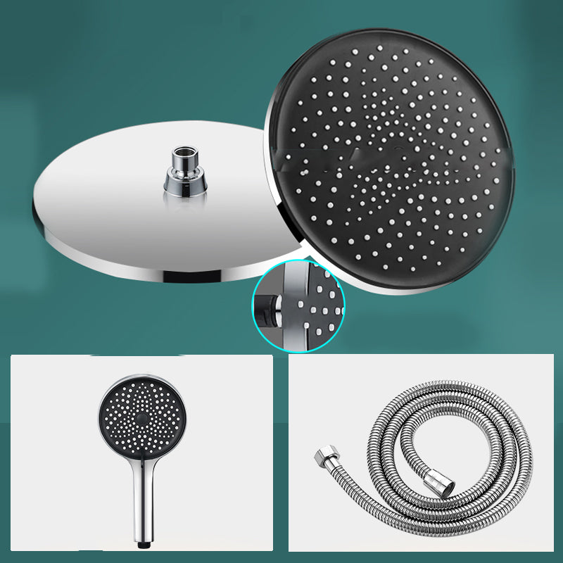 Modern Rectangle Shower Head Combo Standard Spray Pattern with Handheld Shower Head 10"L x 10"W Silver Large Shower Head & Hand Shower & Hose Clearhalo 'Bathroom Remodel & Bathroom Fixtures' 'Home Improvement' 'home_improvement' 'home_improvement_shower_heads' 'Shower Heads' 'shower_heads' 'Showers & Bathtubs Plumbing' 'Showers & Bathtubs' 7407200