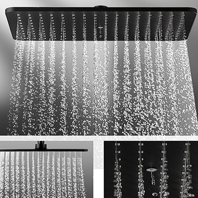 Modern Rectangle Shower Head Combo Standard Spray Pattern with Handheld Shower Head Clearhalo 'Bathroom Remodel & Bathroom Fixtures' 'Home Improvement' 'home_improvement' 'home_improvement_shower_heads' 'Shower Heads' 'shower_heads' 'Showers & Bathtubs Plumbing' 'Showers & Bathtubs' 7407204