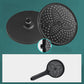 Modern Rectangle Shower Head Combo Standard Spray Pattern with Handheld Shower Head 10"L x 10"W Black Handheld Shower & Large Shower Head Clearhalo 'Bathroom Remodel & Bathroom Fixtures' 'Home Improvement' 'home_improvement' 'home_improvement_shower_heads' 'Shower Heads' 'shower_heads' 'Showers & Bathtubs Plumbing' 'Showers & Bathtubs' 7407208