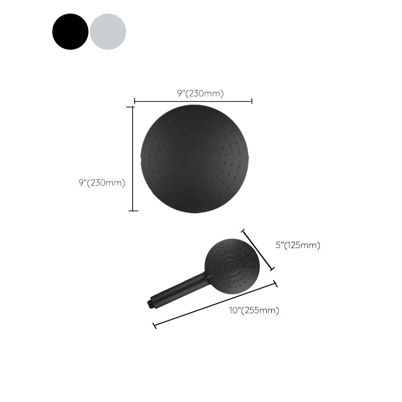 Modern Rectangle Shower Head Combo Standard Spray Pattern with Handheld Shower Head Clearhalo 'Bathroom Remodel & Bathroom Fixtures' 'Home Improvement' 'home_improvement' 'home_improvement_shower_heads' 'Shower Heads' 'shower_heads' 'Showers & Bathtubs Plumbing' 'Showers & Bathtubs' 7407215