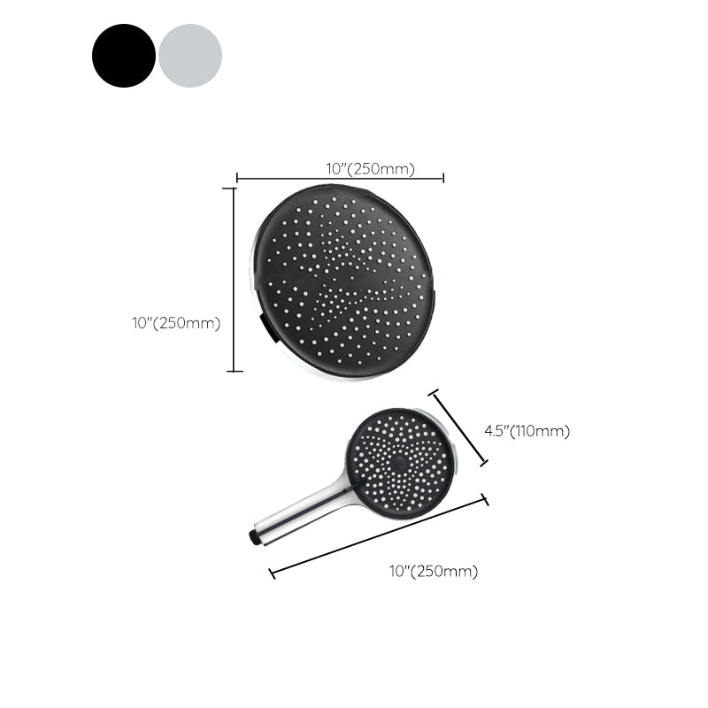 Modern Rectangle Shower Head Combo Standard Spray Pattern with Handheld Shower Head Clearhalo 'Bathroom Remodel & Bathroom Fixtures' 'Home Improvement' 'home_improvement' 'home_improvement_shower_heads' 'Shower Heads' 'shower_heads' 'Showers & Bathtubs Plumbing' 'Showers & Bathtubs' 7407217