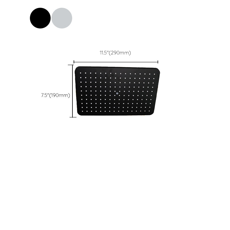 Modern Rectangle Shower Head Combo Standard Spray Pattern with Handheld Shower Head Clearhalo 'Bathroom Remodel & Bathroom Fixtures' 'Home Improvement' 'home_improvement' 'home_improvement_shower_heads' 'Shower Heads' 'shower_heads' 'Showers & Bathtubs Plumbing' 'Showers & Bathtubs' 7407218