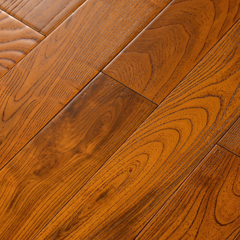 Traditional Plank Flooring Wire Brushed Waterproof Click-Locking Wood Tile Set Dark Wood Clearhalo 'Flooring 'Hardwood Flooring' 'hardwood_flooring' 'Home Improvement' 'home_improvement' 'home_improvement_hardwood_flooring' Walls and Ceiling' 7407606