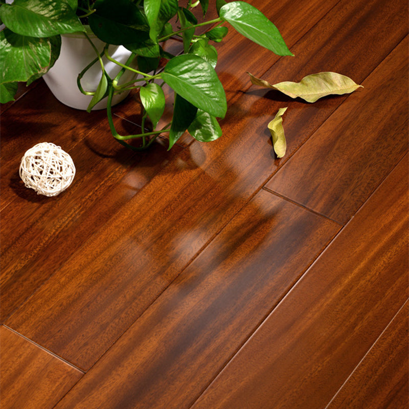 Traditional Plank Flooring Wire Brushed Waterproof Click-Locking Wood Tile Set Brown-Red Clearhalo 'Flooring 'Hardwood Flooring' 'hardwood_flooring' 'Home Improvement' 'home_improvement' 'home_improvement_hardwood_flooring' Walls and Ceiling' 7407619