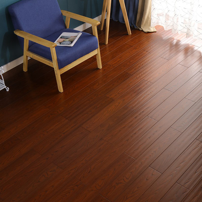 Traditional Plank Flooring Wire Brushed Waterproof Click-Locking Wood Tile Set Brown Clearhalo 'Flooring 'Hardwood Flooring' 'hardwood_flooring' 'Home Improvement' 'home_improvement' 'home_improvement_hardwood_flooring' Walls and Ceiling' 7407623