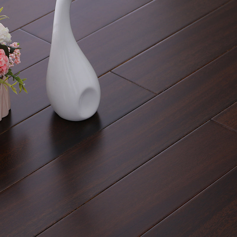 Traditional Plank Flooring Solid Wood Click-Locking Wooden Wall Planks Chocolate Clearhalo 'Flooring 'Hardwood Flooring' 'hardwood_flooring' 'Home Improvement' 'home_improvement' 'home_improvement_hardwood_flooring' Walls and Ceiling' 7407661