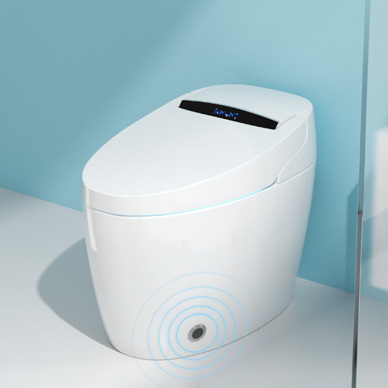 Modern White Flush Toilet Floor Mount Urine Toilet for Washroom Heating Seat Ring （Standard ) 14" Clearhalo 'Bathroom Remodel & Bathroom Fixtures' 'Home Improvement' 'home_improvement' 'home_improvement_toilets' 'Toilets & Bidets' 'Toilets' 7407875