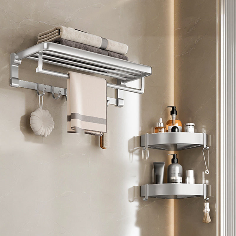 Metal Bathroom Hardware Set Adhesive Mount Bathroom Accessory Kit White 3-Piece Set Clearhalo 'Bathroom Hardware Sets' 'Bathroom Hardware' 'Bathroom Remodel & Bathroom Fixtures' 'bathroom_hardware_sets' 'Home Improvement' 'home_improvement' 'home_improvement_bathroom_hardware_sets' 7408452