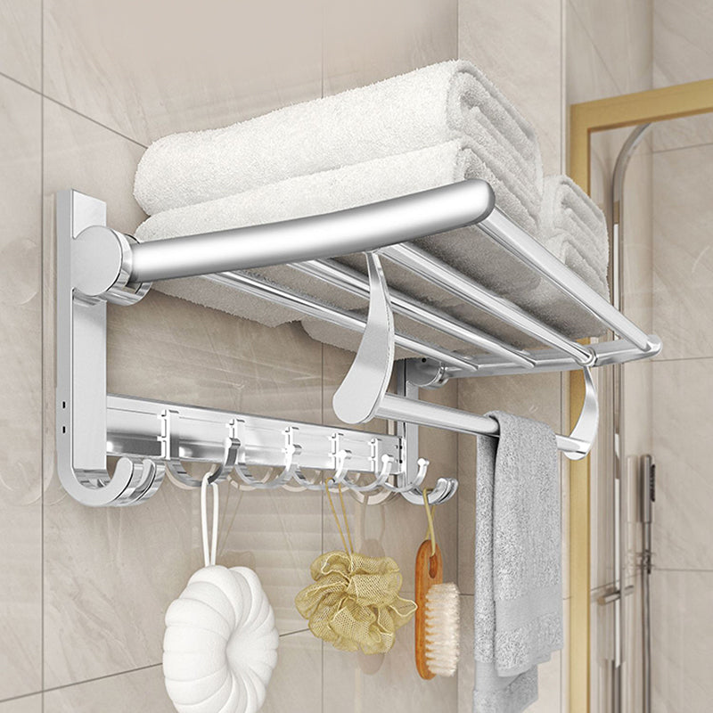 Metal Bathroom Hardware Set Adhesive Mount Bathroom Accessory Kit Gloss White Clearhalo 'Bathroom Hardware Sets' 'Bathroom Hardware' 'Bathroom Remodel & Bathroom Fixtures' 'bathroom_hardware_sets' 'Home Improvement' 'home_improvement' 'home_improvement_bathroom_hardware_sets' 7408462