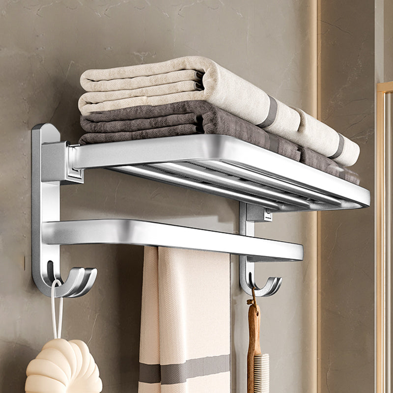 Metal Bathroom Hardware Set Adhesive Mount Bathroom Accessory Kit Bright Silver Clearhalo 'Bathroom Hardware Sets' 'Bathroom Hardware' 'Bathroom Remodel & Bathroom Fixtures' 'bathroom_hardware_sets' 'Home Improvement' 'home_improvement' 'home_improvement_bathroom_hardware_sets' 7408472