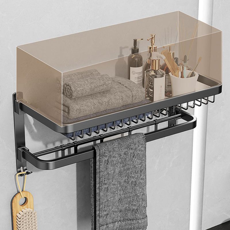 Minimalistic Black Bathroom Accessory Kit Paper Holder Towel Bar Bath Hardware Set Clearhalo 'Bathroom Hardware Sets' 'Bathroom Hardware' 'Bathroom Remodel & Bathroom Fixtures' 'bathroom_hardware_sets' 'Home Improvement' 'home_improvement' 'home_improvement_bathroom_hardware_sets' 7408489