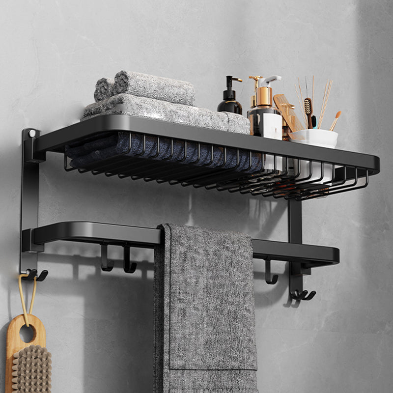 Minimalistic Black Bathroom Accessory Kit Paper Holder Towel Bar Bath Hardware Set Clearhalo 'Bathroom Hardware Sets' 'Bathroom Hardware' 'Bathroom Remodel & Bathroom Fixtures' 'bathroom_hardware_sets' 'Home Improvement' 'home_improvement' 'home_improvement_bathroom_hardware_sets' 7408499