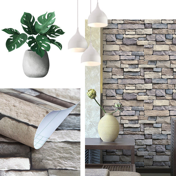 Industrial Style PVC Wall Panel Living Room Peel and Stick 3D Wall Paneling Clearhalo 'Flooring 'Home Improvement' 'home_improvement' 'home_improvement_wall_paneling' 'Wall Paneling' 'wall_paneling' 'Walls & Ceilings' Walls and Ceiling' 7409157