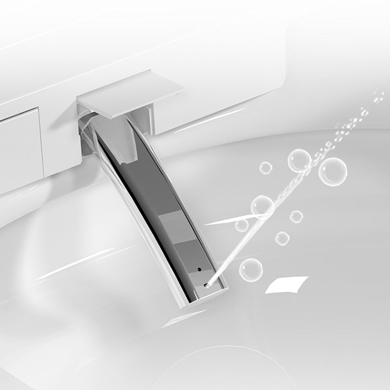 White All-In-One Smart Toilet Seat with Wireless Remote Control Clearhalo 'Bathroom Remodel & Bathroom Fixtures' 'Bidets' 'Home Improvement' 'home_improvement' 'home_improvement_bidets' 'Toilets & Bidets' 7409804