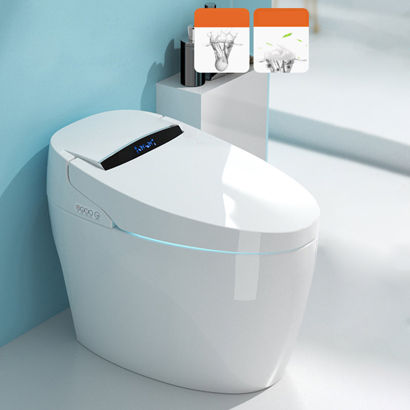 Elongated All-in-One Bidet White One-Piece Smart Toilet Bidet with Heated Seat Automatic Lid & Splash Proof Clearhalo 'Bathroom Remodel & Bathroom Fixtures' 'Bidets' 'Home Improvement' 'home_improvement' 'home_improvement_bidets' 'Toilets & Bidets' 7409810