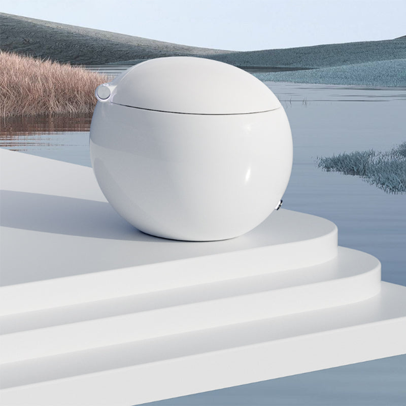 Contemporary Floor Standing Bidet Round Foot Sensor White Temperature Control Clearhalo 'Bathroom Remodel & Bathroom Fixtures' 'Bidets' 'Home Improvement' 'home_improvement' 'home_improvement_bidets' 'Toilets & Bidets' 7409824