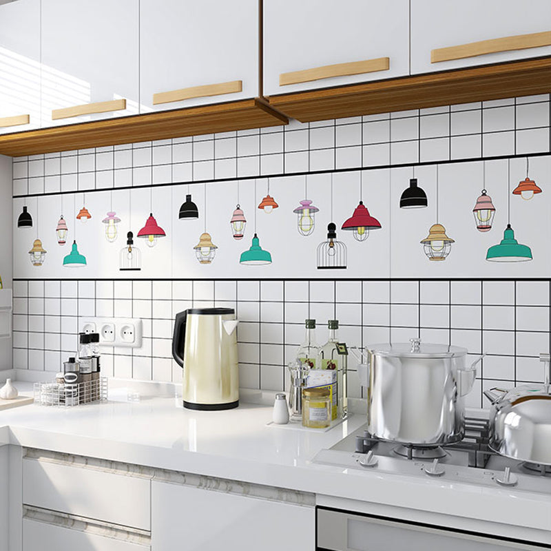 Modern Peel and Stick Backsplash Wall Tile Plastic Wallpaper for Kitchen Backsplash White Clearhalo 'Flooring 'Home Improvement' 'home_improvement' 'home_improvement_peel_stick_blacksplash' 'Peel & Stick Backsplash Tile' 'peel_stick_blacksplash' 'Walls & Ceilings' Walls and Ceiling' 7409987