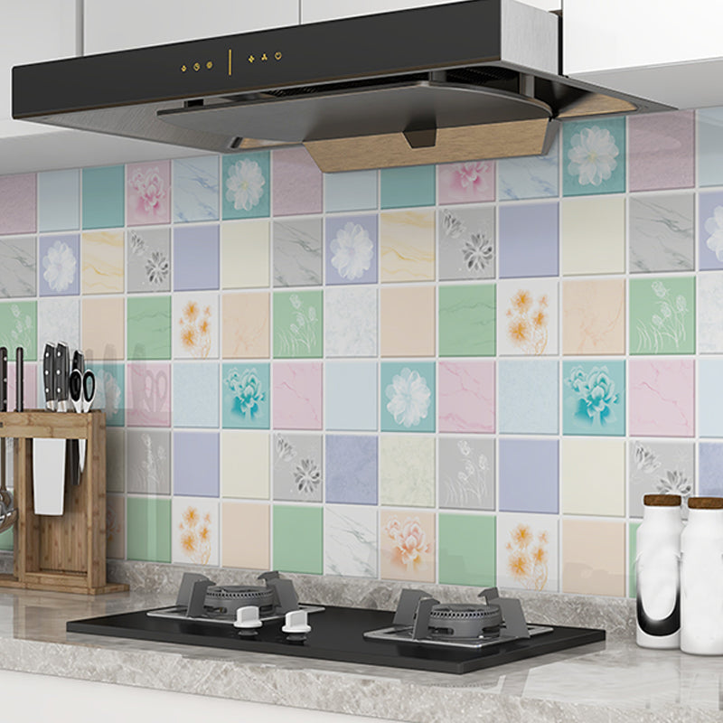 Modern Peel and Stick Backsplash Wall Tile Plastic Wallpaper for Kitchen Backsplash Clearhalo 'Flooring 'Home Improvement' 'home_improvement' 'home_improvement_peel_stick_blacksplash' 'Peel & Stick Backsplash Tile' 'peel_stick_blacksplash' 'Walls & Ceilings' Walls and Ceiling' 7410000