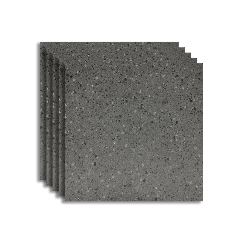 Floor Tile Square Scratch Resistant Ceramic Marble Print Non-Skid Matter Floor Tile Dark Heather Gray Clearhalo 'Floor Tiles & Wall Tiles' 'floor_tiles_wall_tiles' 'Flooring 'Home Improvement' 'home_improvement' 'home_improvement_floor_tiles_wall_tiles' Walls and Ceiling' 7410548
