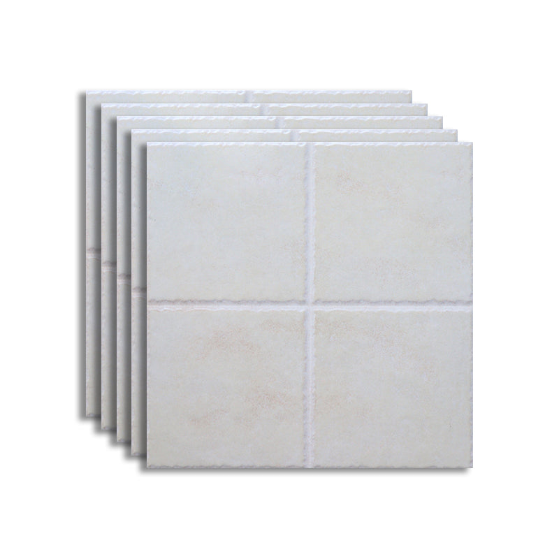 Floor Tiles Square Ceramic Matte Vintage Scratch Resistant Floor Tiles Ivory Clearhalo 'Floor Tiles & Wall Tiles' 'floor_tiles_wall_tiles' 'Flooring 'Home Improvement' 'home_improvement' 'home_improvement_floor_tiles_wall_tiles' Walls and Ceiling' 7410587