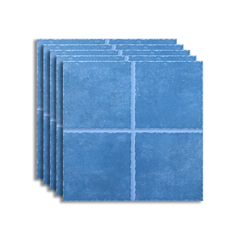 Floor Tiles Square Ceramic Matte Vintage Scratch Resistant Floor Tiles Blue Clearhalo 'Floor Tiles & Wall Tiles' 'floor_tiles_wall_tiles' 'Flooring 'Home Improvement' 'home_improvement' 'home_improvement_floor_tiles_wall_tiles' Walls and Ceiling' 7410590